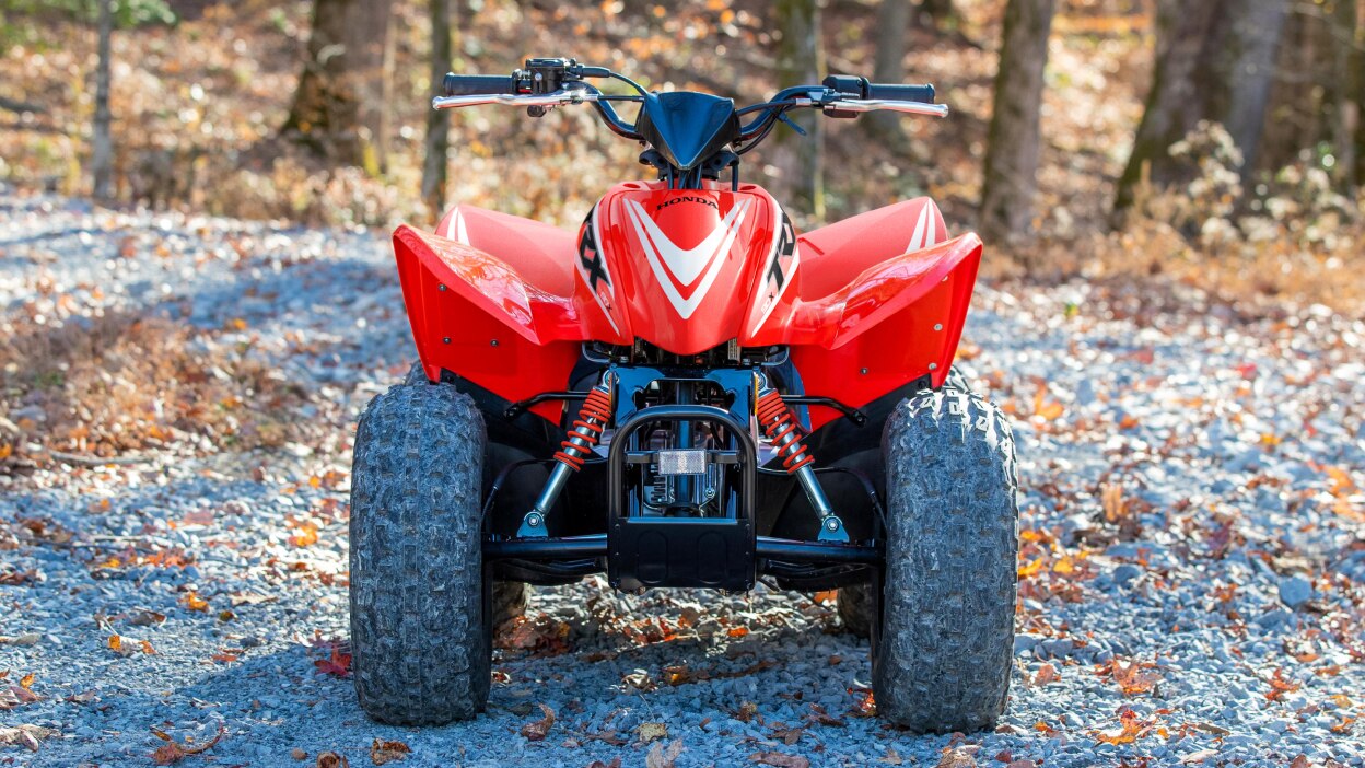 TRX90X front veiw in woods.